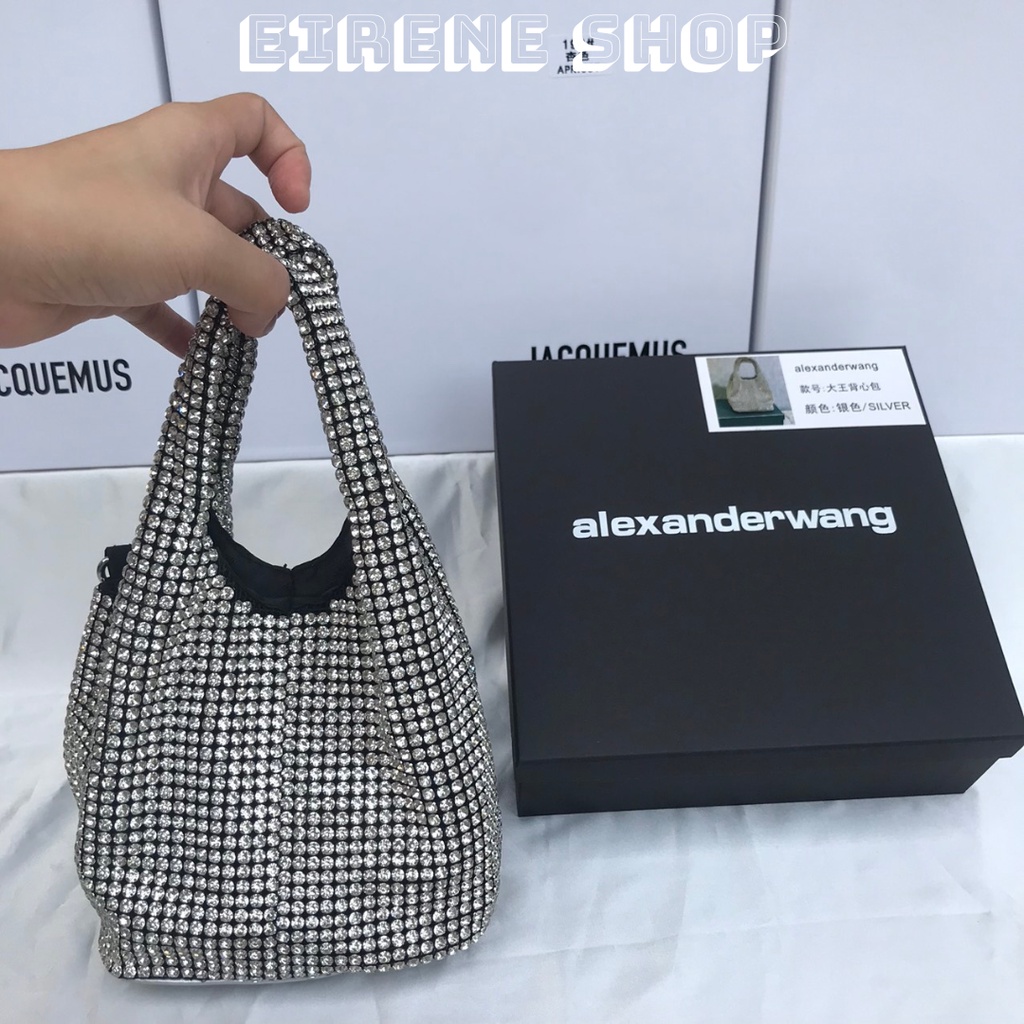 Túi xách đi tiệc cao cấp wang tote bucket đính đá lấp lánh hàng fullbox