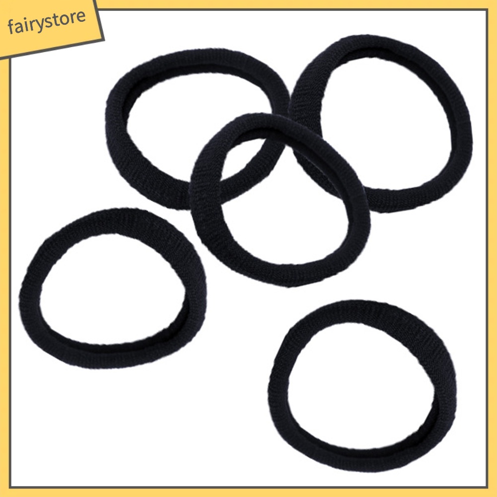 Set 50 dây buộc tóc co giãn màu trơn đơn giản thời trang xinh xắn cho nữ