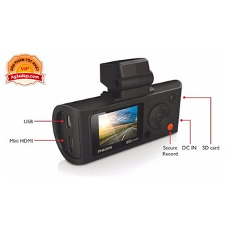 Camera hành trình oto xe hơi Philips CVR200 - Hỗ trợ app wifi xem trên điện thoại (Hình Trụ) - Agiadep