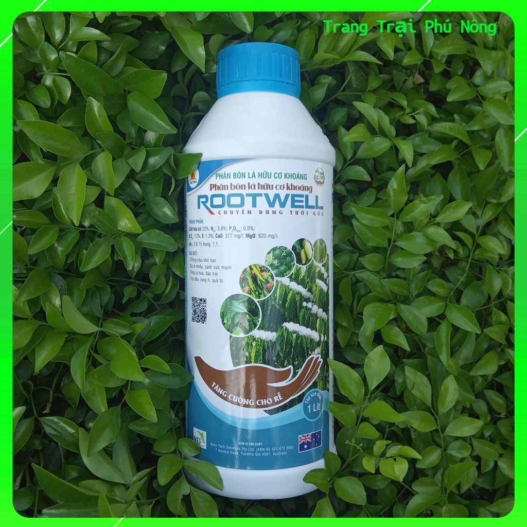 Phân Bón Lá Hữu Cơ Khoáng RootWell - Chai 1l - Chuyên Dùng Tưới Gốc, Nhập Khẩu Từ Úc Châu
