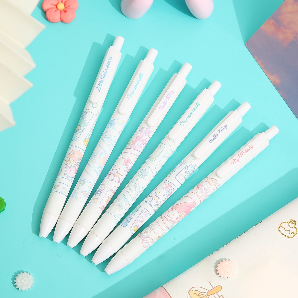 Bút mực đen Sanrio Characters Ngòi 0,5mm Vỏ trắng