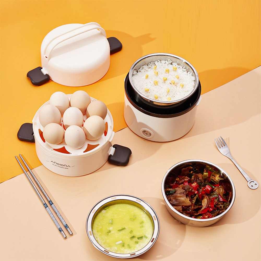 Hộp đựng cơm cắm điện inox 3 ngăn STAR BOX- B046 cặp lồng giữ nhiệt hâm nóng thức ăn | BigBuy360 - bigbuy360.vn