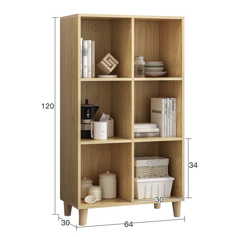 Kệ tủ sách đa năng IGA nhiều ô, trang trí nhà cửa phòng sách GP163-166