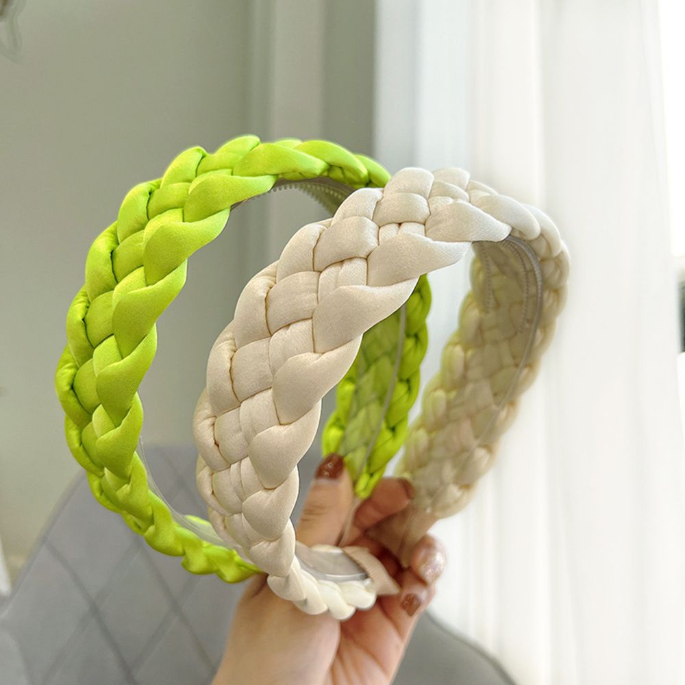 Bebetterm 1Pc Fashion Women Headband Braided Wide Side Vintage Beauty Hair Accessories Headdress For Women Girl
