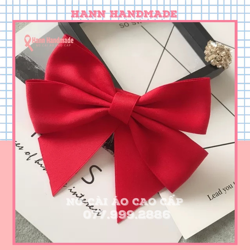 Nơ cài áo ️ 𝑭𝒓𝒆𝒆𝒔𝒉𝒊𝒑 nơ cài cổ áo nữ cao cấp làm thủ công có nhiều màu [HANN- Hoa cài áo, pk thời trang]