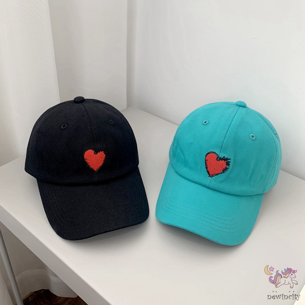 Mũ Lưỡi Trai Hoạ Tiết Hình Trái Tim Phong Cách Hàn Quốc Cho Bé