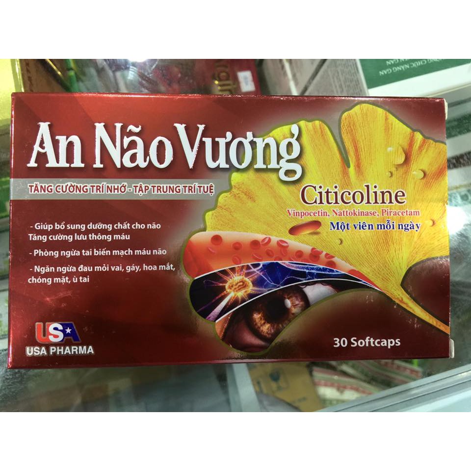 AN NÃO VƯƠNG - HOẠT HUYẾT DƯỠNG NÃO - TĂNG CƯỜNG TUẦN HOÀN MÁU NÃO - NGĂN NGỪA TAI BIẾN MẠCH MÁU NÃO - HỘP 30 VIÊN | BigBuy360 - bigbuy360.vn