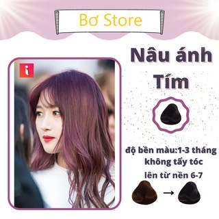 Thuốc nhuộm tóc màu nâu tím không tẩy | bơ hair