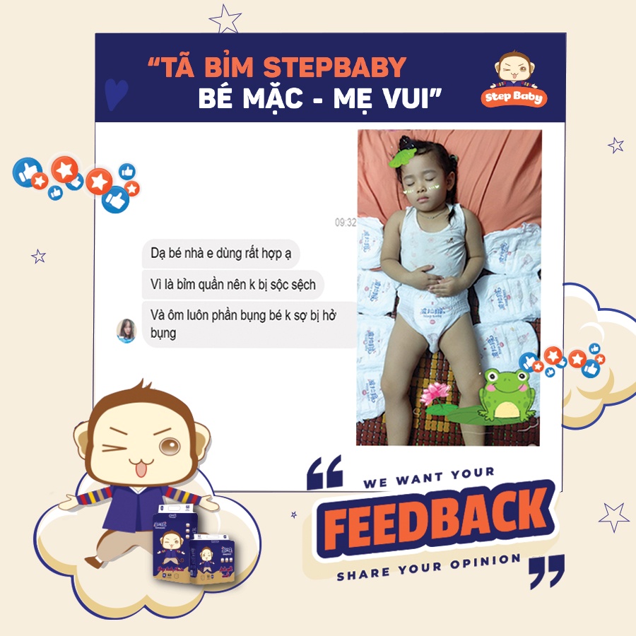 STEPBABY - CHỌN QUÀ Ở LINK - 1 bịch ĐẠI / MINI 🙉 Tã/Bỉm quần/dán Step Baby 🙉 Babycute, Sumikko, Takizumi, Bỉm khỉ, voi