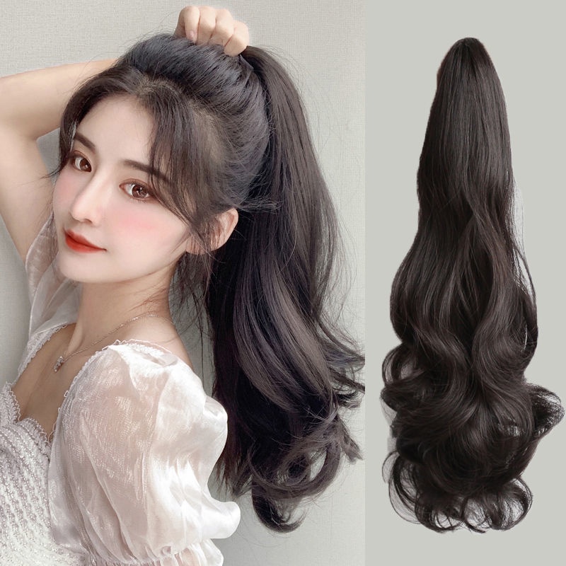 Tóc Giả Đuôi Ngựa Xoăn Dài Có Kẹp Thời Trang Cho Nữ