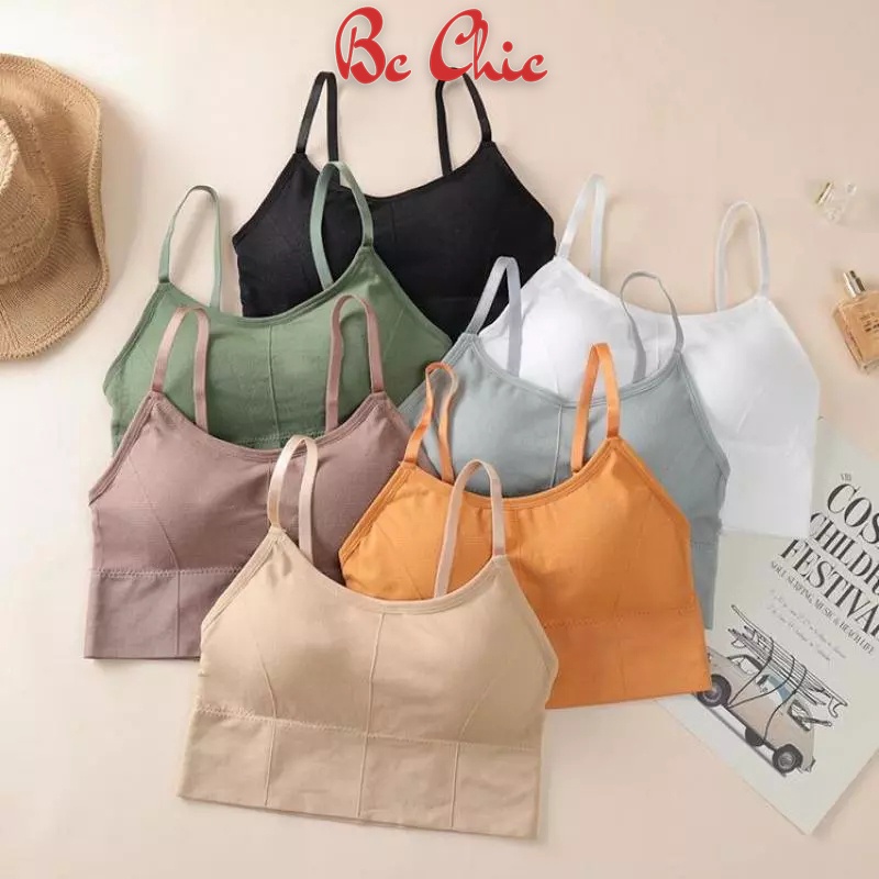 Áo Bra , Áo Lót Nữ gân tăm CROPTOP không gọng nâng ngực gợi cảm cao cấp mã 608 BC_CHIC LINGERIE