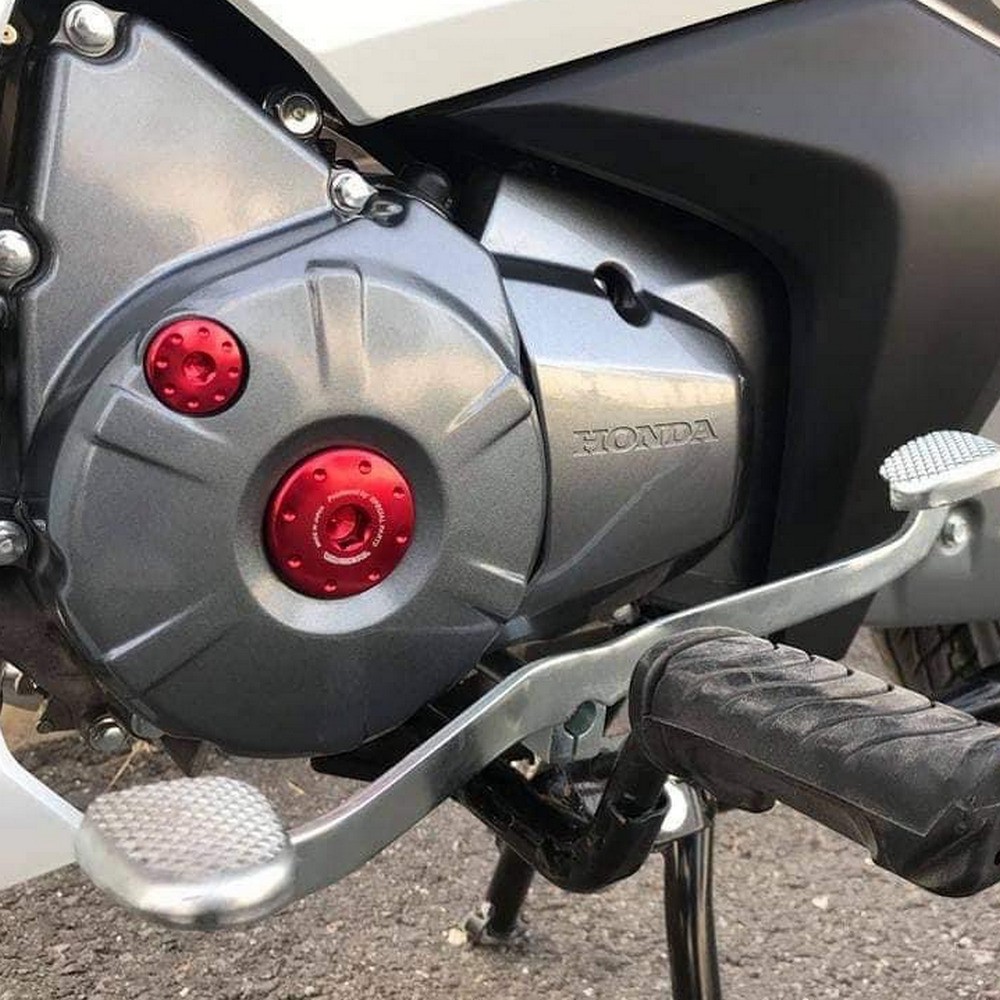 COMBO ỐC MÂM LỬA, NẮP NHỚT NHÔM TAKEGAWA SIÊU ĐẸP CHO CÁC DÒNG XE HONDA
