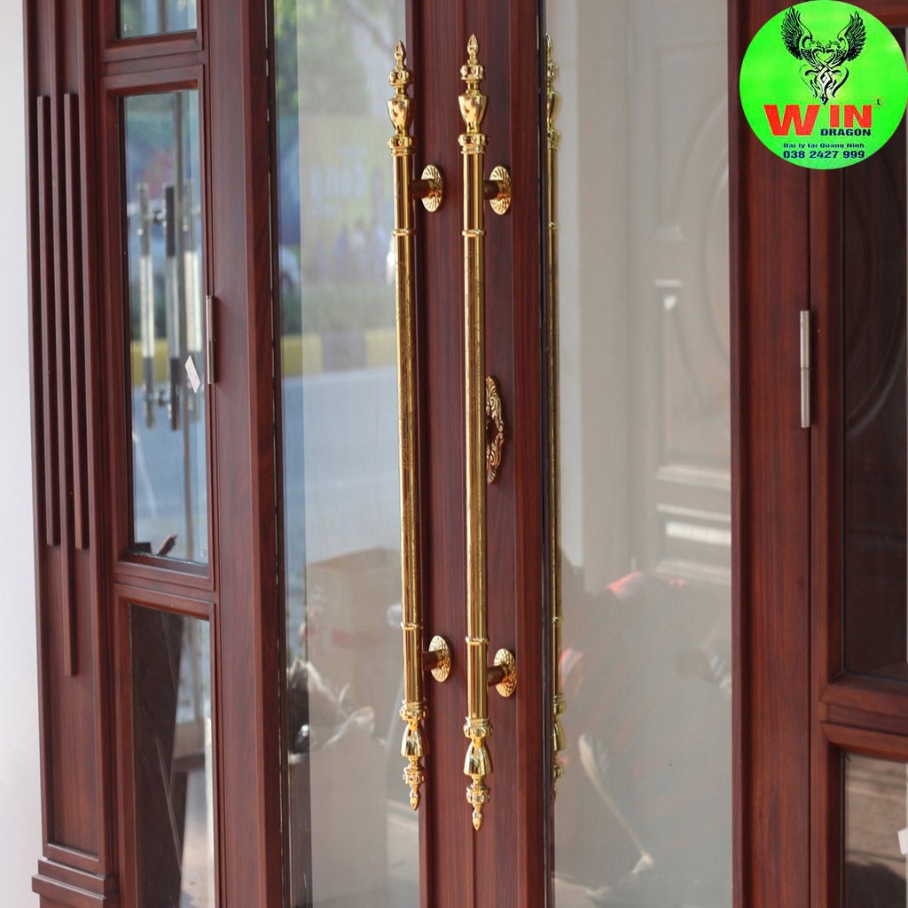 Tay nắm cửa kính thủy lực rồng chìm cao cấp