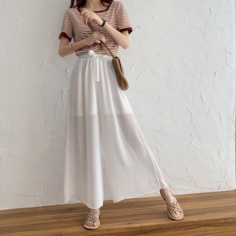 QUẦN CULOTTES VOAN ỐNG RỘNG