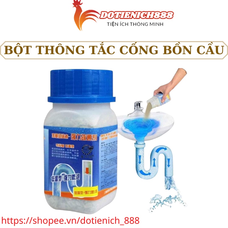 Bột Thông Tắc Cống, Đường Ống, Bồn Cầu, Bồn Rửa Mặt tắc dầu mỡ hiệu quả