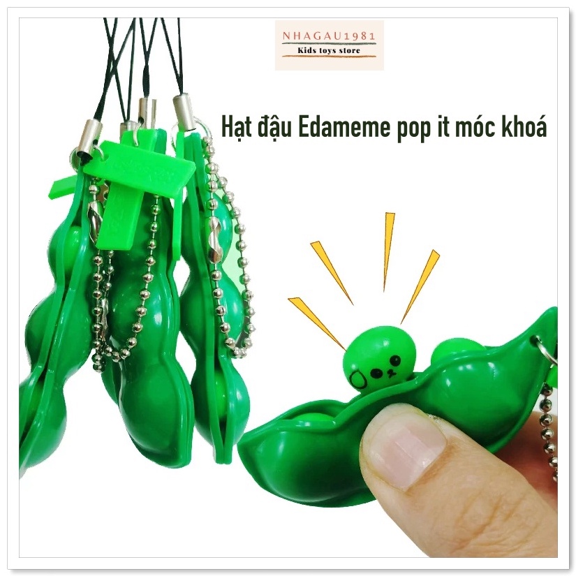 Đồ Chơi Móc Khoá Hình Hạt Đậu Edameme Vui Nhộn Giảm Căng Thẳng Nhỏ Gọn Dễ Thương Shop NHAGAU1981