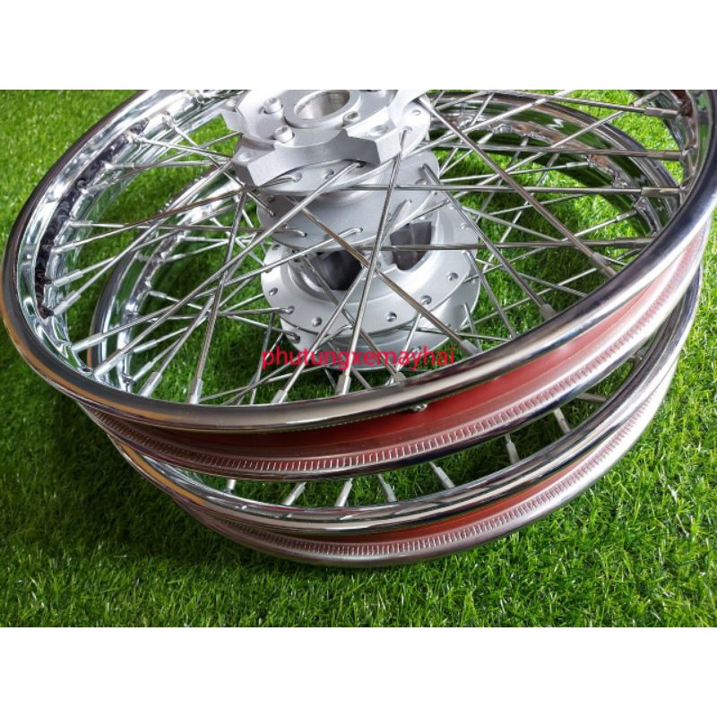 bánh căm exciter 150 full vỏ ruột maxxis 250/275 niềng hãng Honda goshi lắp các dòng exciter 150 như zin không cần chế