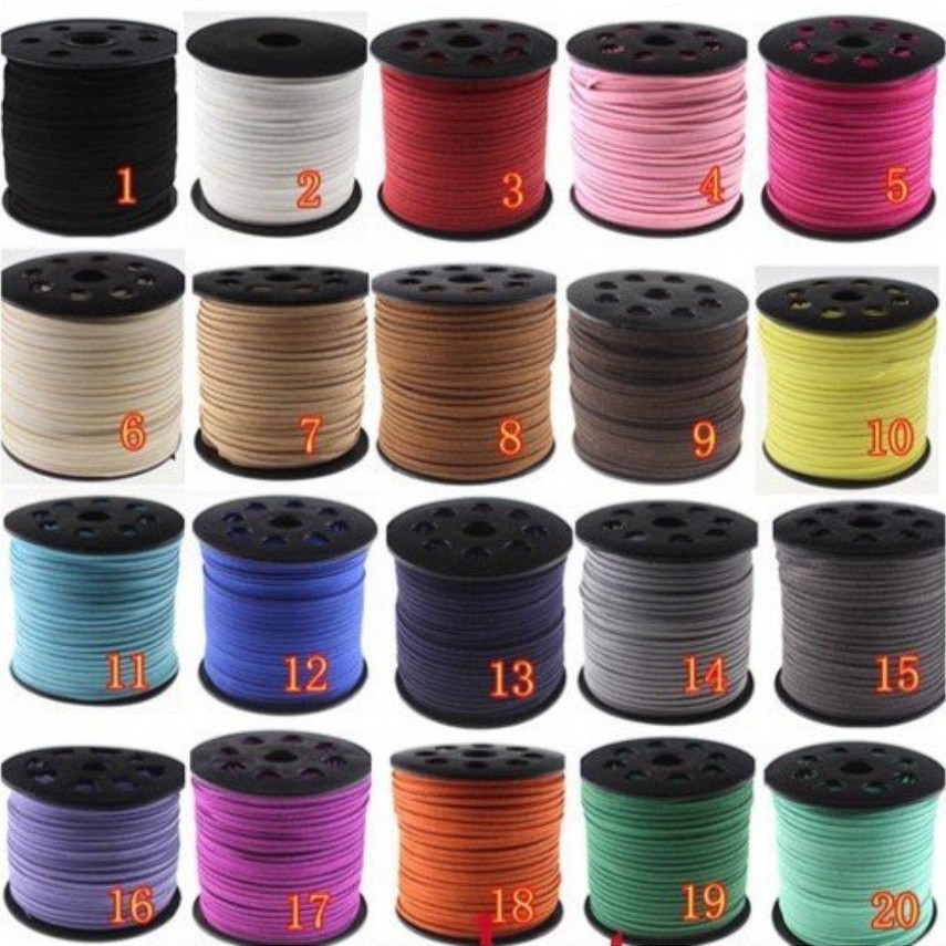 Dây da lộn 1 cuộn = 92m / đủ màu