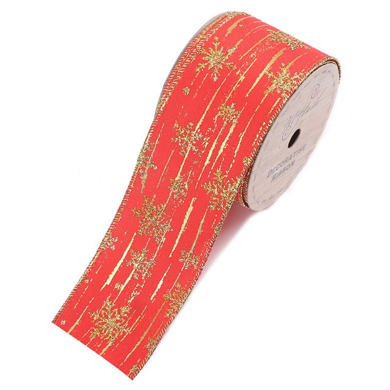 Cuộn Dây Ruy Băng Hình Bông Tuyết Lấp Lánh Dài 10 Yards