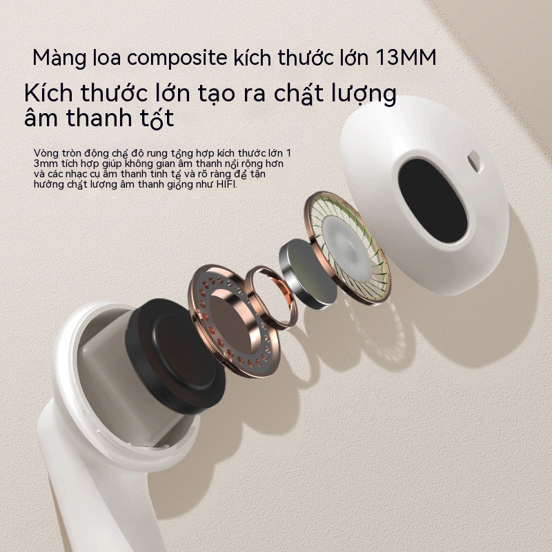 Tai Nghe Nhét Tai Bluetooth 2022 Mini Âm Thanh Siêu Lớn Giảm Tiếng Ồn Chất Lượng Cao Phong Cách Mới Cho Nữ