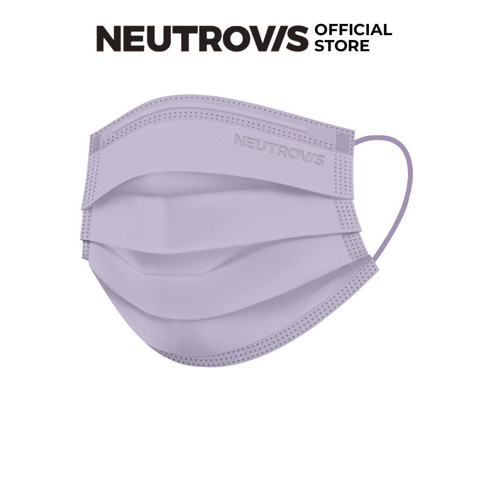(30 Cái/Hộp) Khẩu Trang Y Tế Cao Cấp Neutrovis 4 Lớp (30 Cái/Hộp) - Tím Mơ