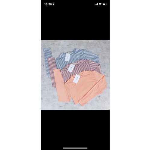 combo 3 áo tay dài cổ tròn màu ngẫu nhiên