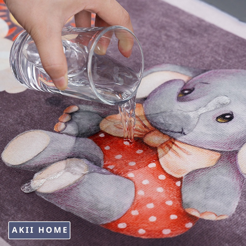 Thảm Chân Bali 3D Cao Cấp Thấm Hút Nước, Mặt Đế Chống Trơn Trượt 40x60cm Akii Home T17