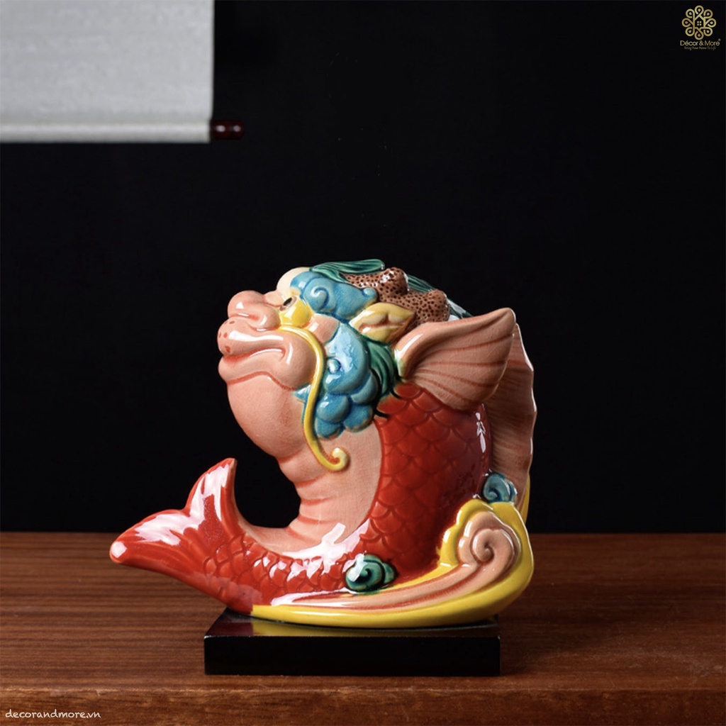 Tượng Gốm Cá Chép Hóa Rồng