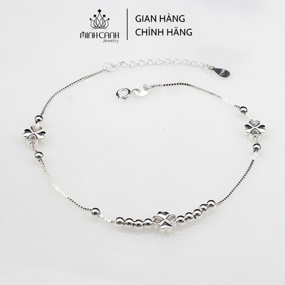 Lắc Chân Cỏ 4 Lá May Mắn Bạc Ý S925 - Minh Canh Jewelry