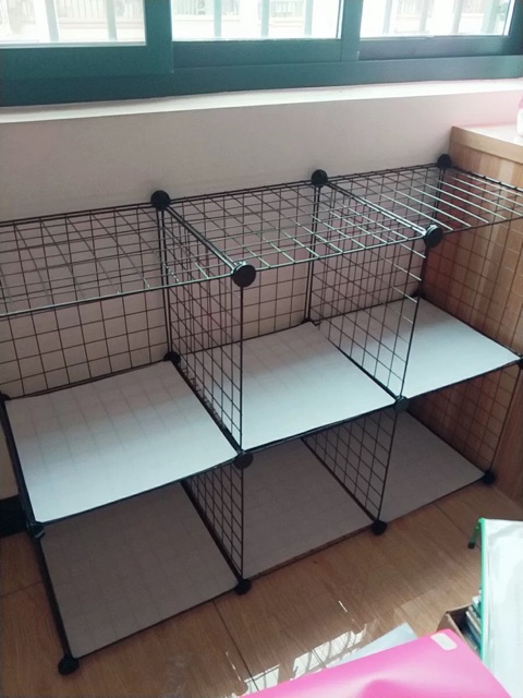 KỆ TỦ LƯỚI GHÉP TRANG TRÍ 6 Ô,