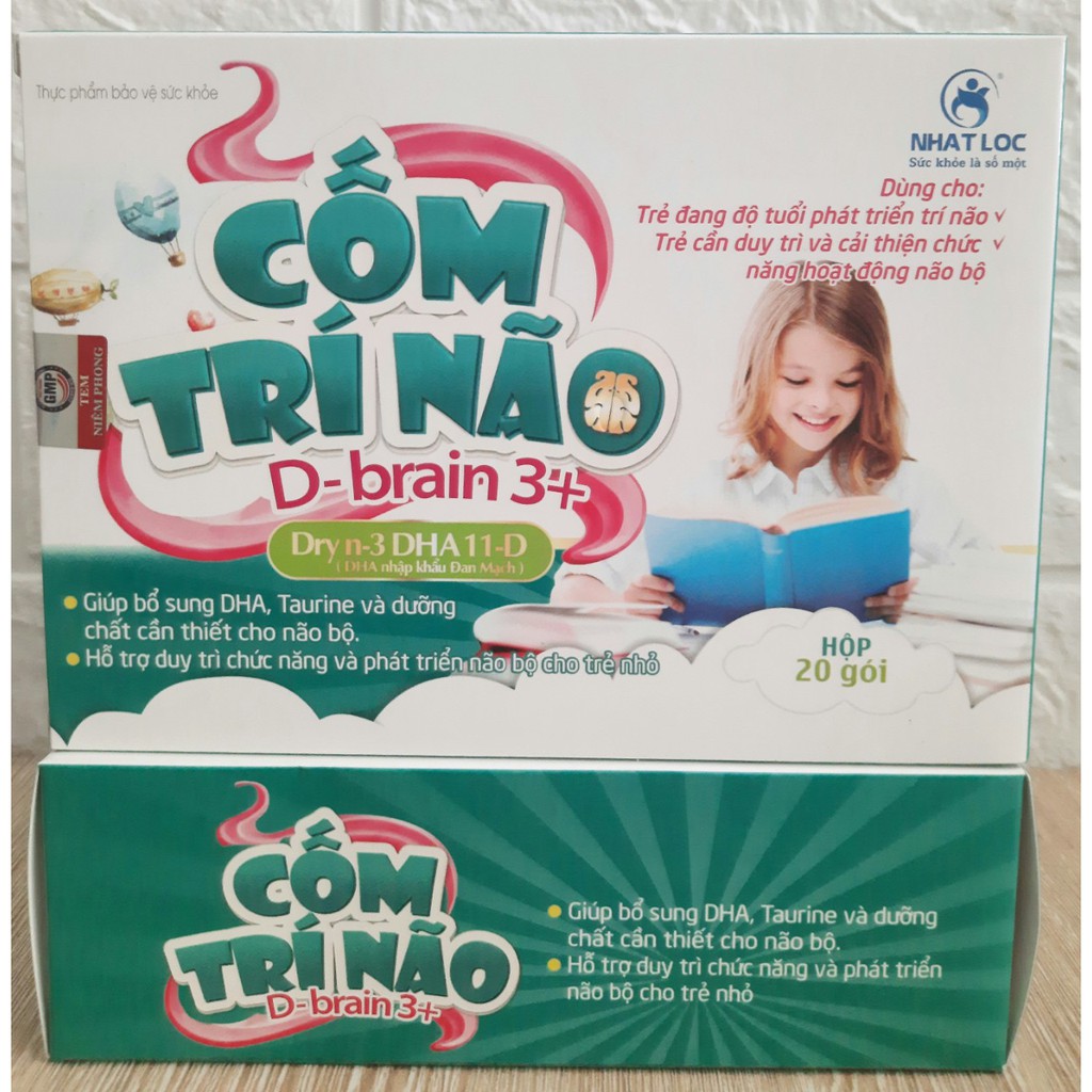 Cốm TRí Não D-brain 3+.Hỗ trợ phát triển trí não, tăng cường hệ miễn dịch cho bé.