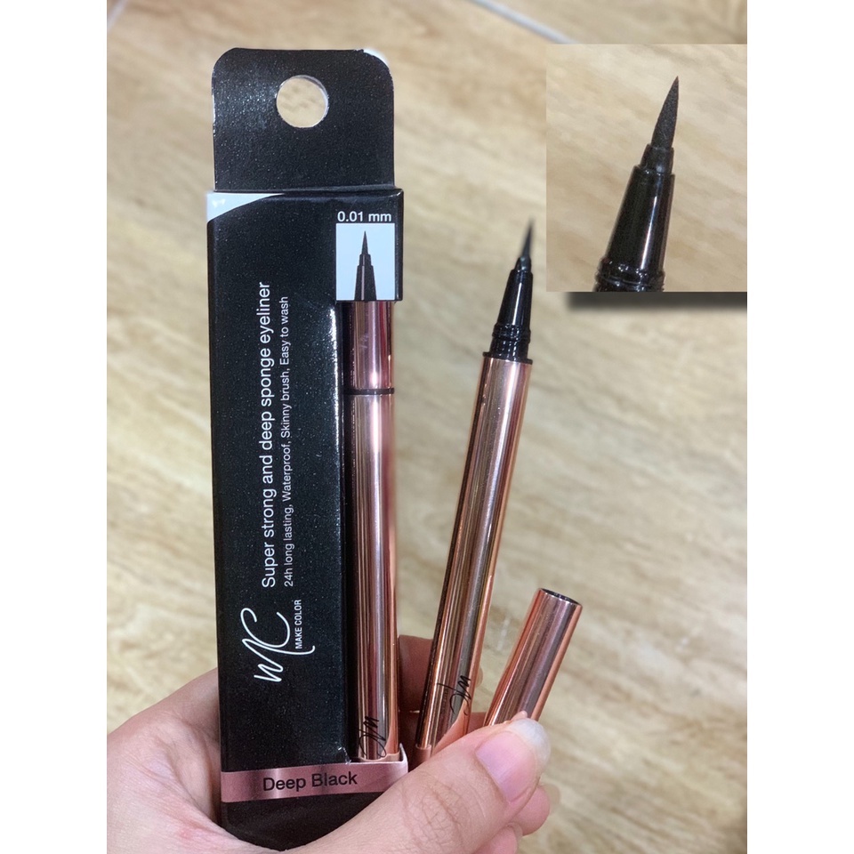 Bút kẻ mắt MC Make Color lâu trôi không lem Super strong and deep sponge eyeliner