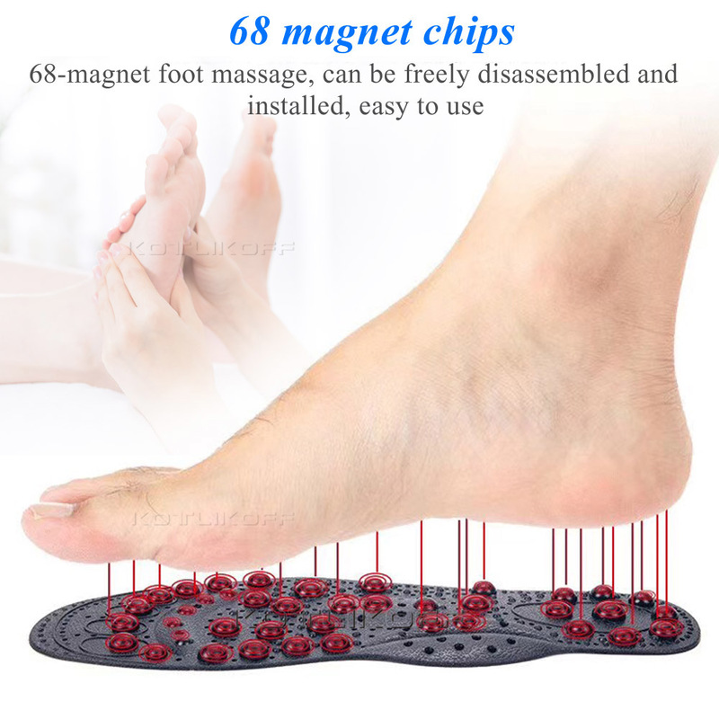 [Hàng mới về] Cặp đế lót giày có hạt nam châm massage giảm đau tiện dụng