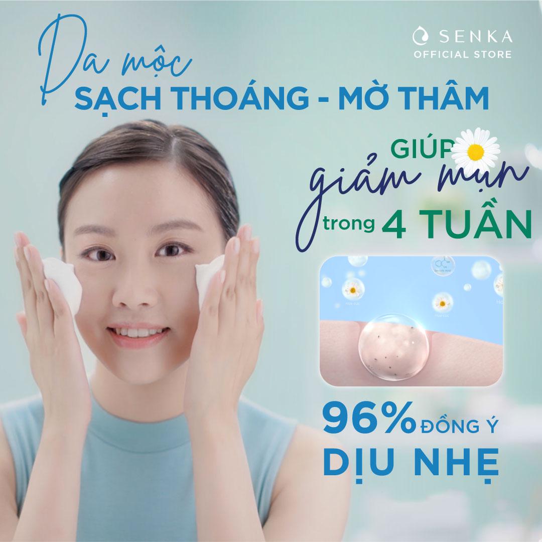 Bộ đôi làm sạch Nước tẩy trang White 230ml & Sữa rửa mặt Senka Perfect Whip Acne 100g_95204