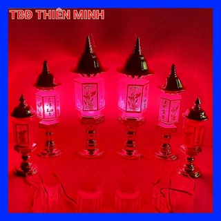 Bộ đèn thờ lục giác ,song long, phú quý