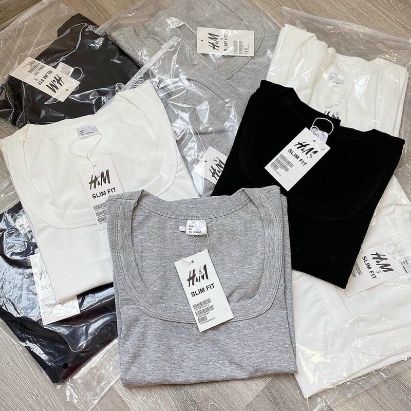 Áo croptop cổ U cotton mềm mại