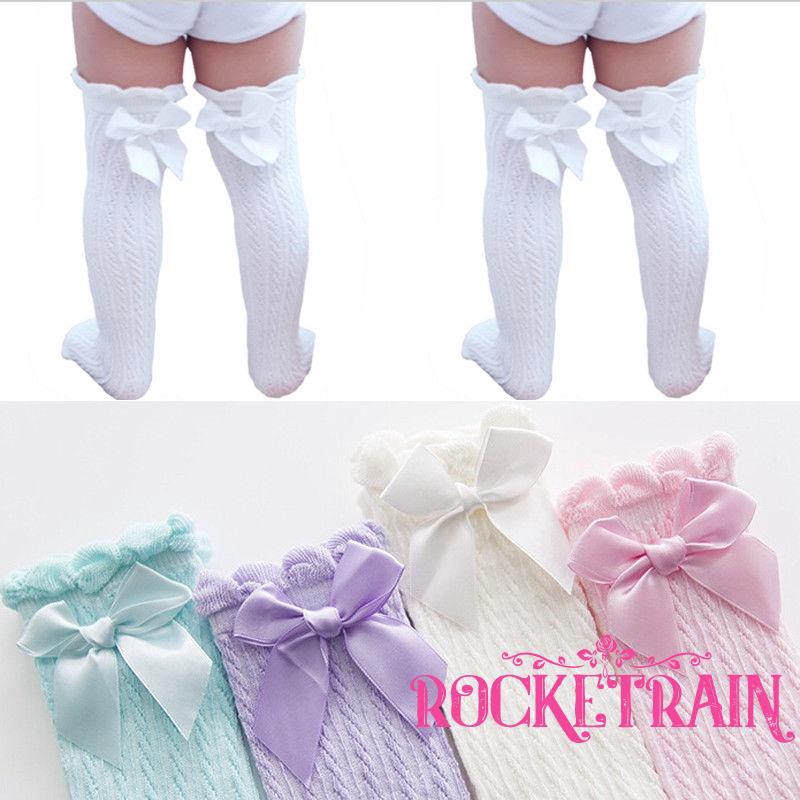 Đôi vớ cotton cổ cao xinh xắn dành cho bé gái