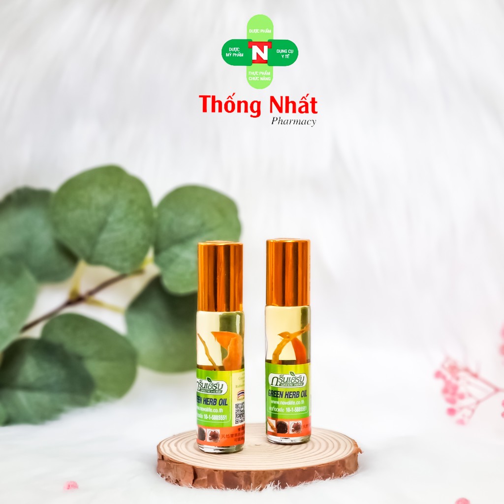 [CHÍNH HÃNG] - Dầu Nhân Sâm Thái Lan Dạng Lăn Tiện Lợi Ginseng Green Herb Oil 8ml