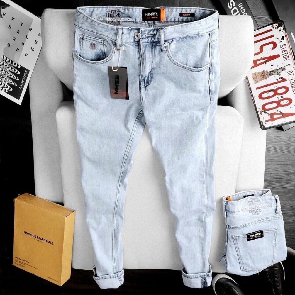 Quần Jean Nam Chất Bò DR010RT Ống Côn Phối Rách Cá Tính Trẻ Trung ( Siêu Rẻ)