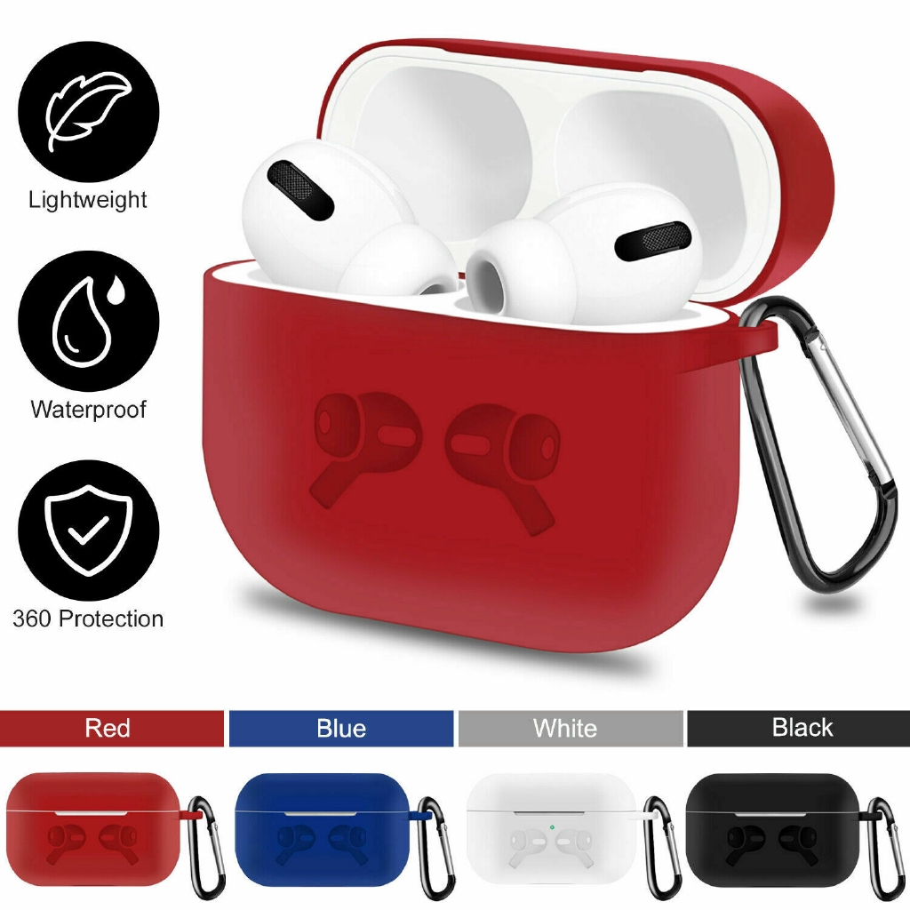 Vỏ bọc bảo vệ hộp sạc tai nghe không dây for Airpods Pro bằng chất liệu silicon mềm tiện dụng