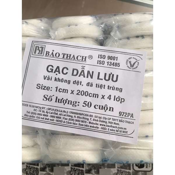 Gạc dẫn lưu dùng trong tai mũi họng