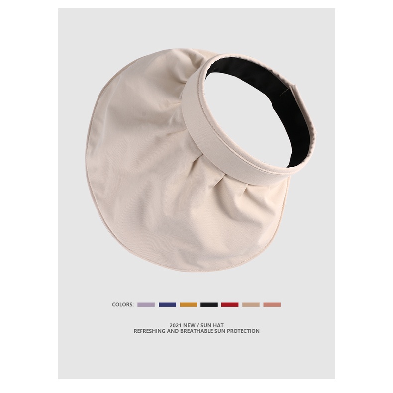 Mũ Vành Rộng Hở Đầu Chống Tia Uv Phong Cách Hàn Quốc Thời Trang Mùa Hè