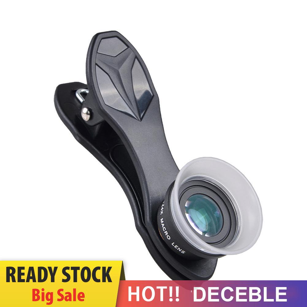 deceble APEXEL APL-24X Professional 2 in 1 Clip-on 12X+24X Macro Lens for Phone