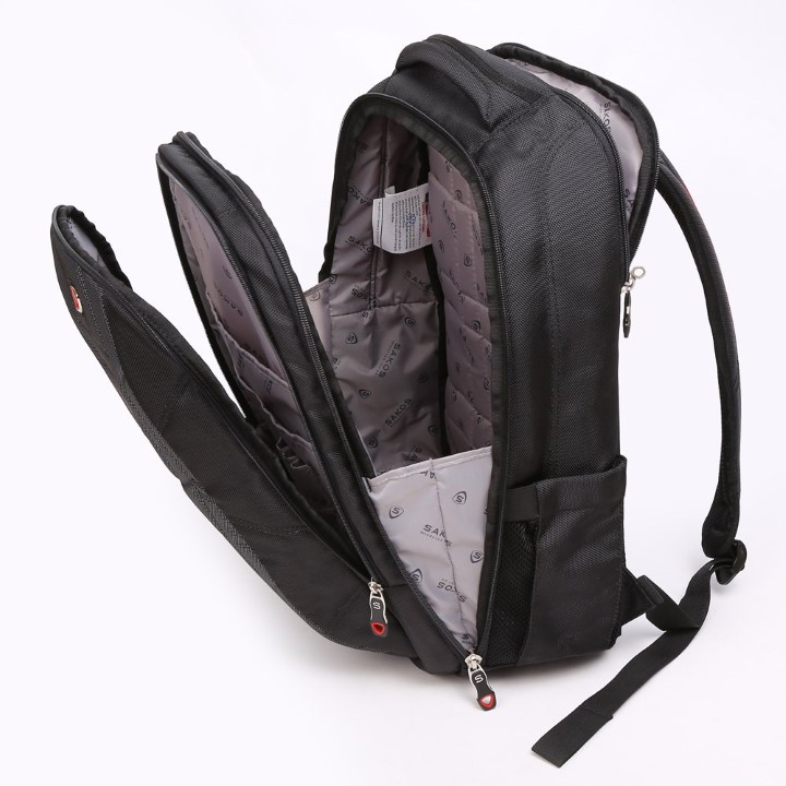 Balo laptop Sakos Cyber Black/Grey