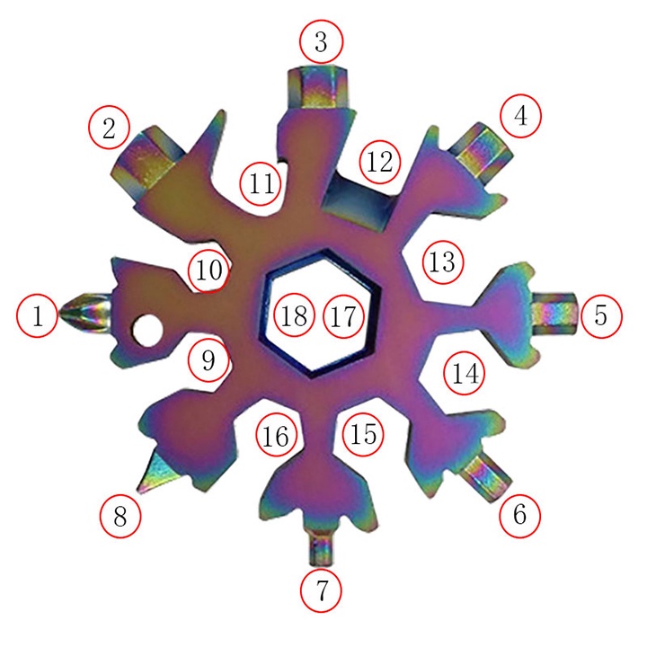 Tô vít 8 đầu hongkong_store sieure888 Tô vít 8 đầu bông tuyết 18in1 tiện ích