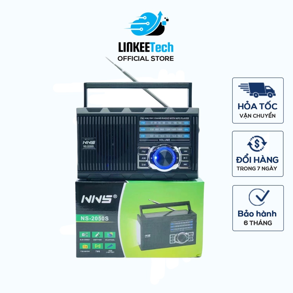 Loa Bluetooth Linkeetech FM/SD/USB NNS NS-2050S Pin năng lượng mặt trời