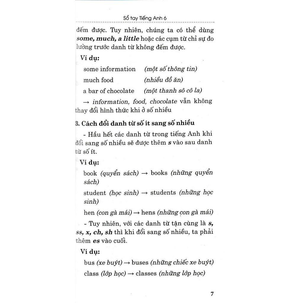 SÁCH - sổ tay tiếng anh lớp 6