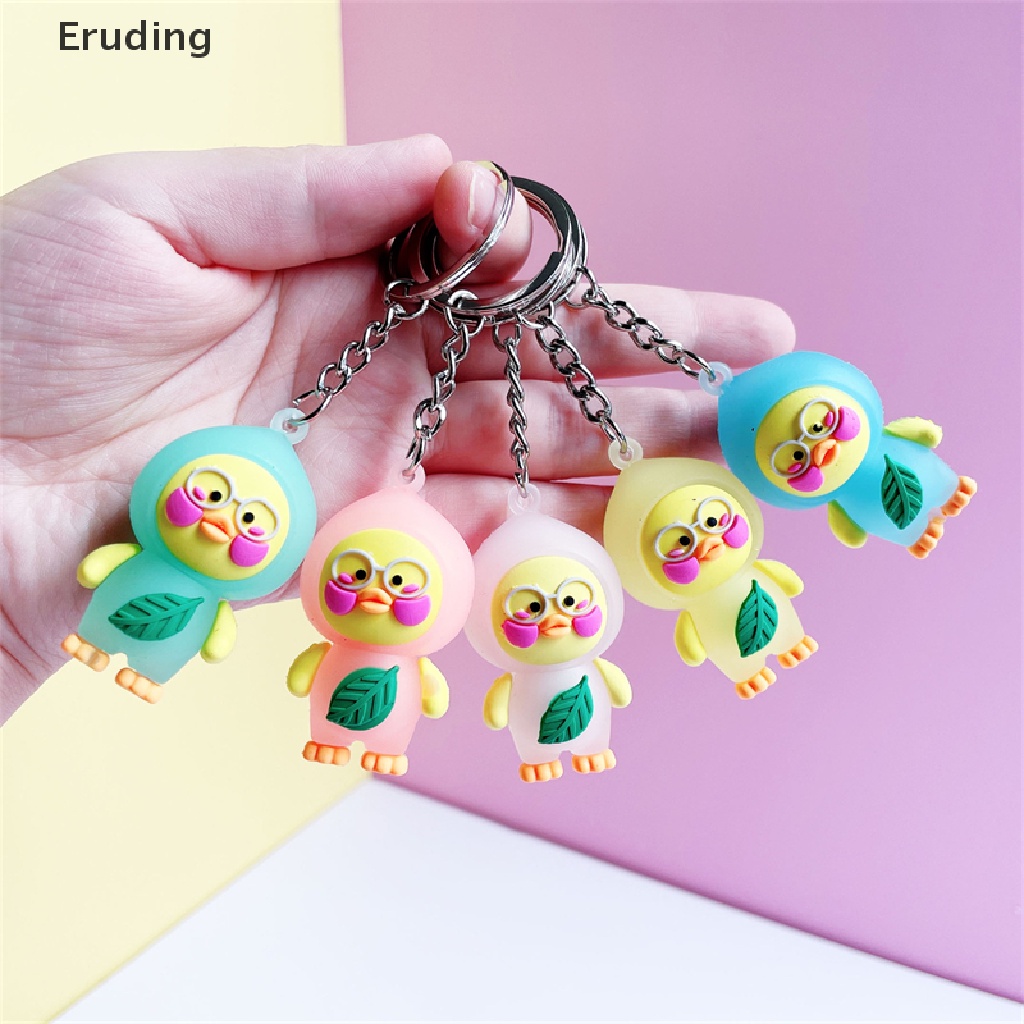 Móc Khóa Vịt Doodle Màu Kẹo Dễ Thương Vui Nhộn