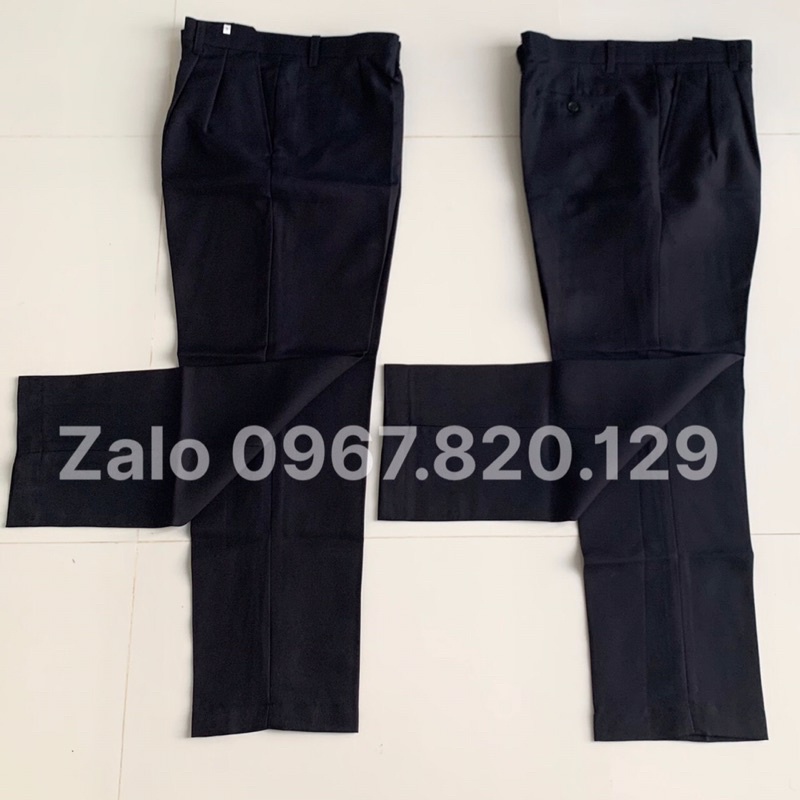 quần tây bảo vệ xanh đen (hình thật)