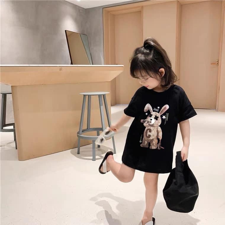 Áo thun tay lỡ thỏ rabbit cho bé , áo phông unisex trẻ em , Kid_genZ